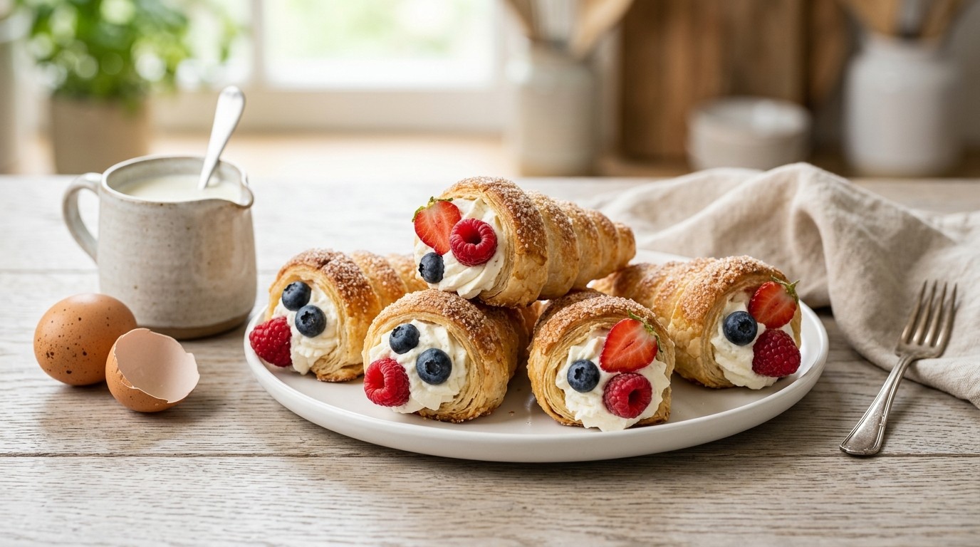 Roomhoorntjes met zomerfruit