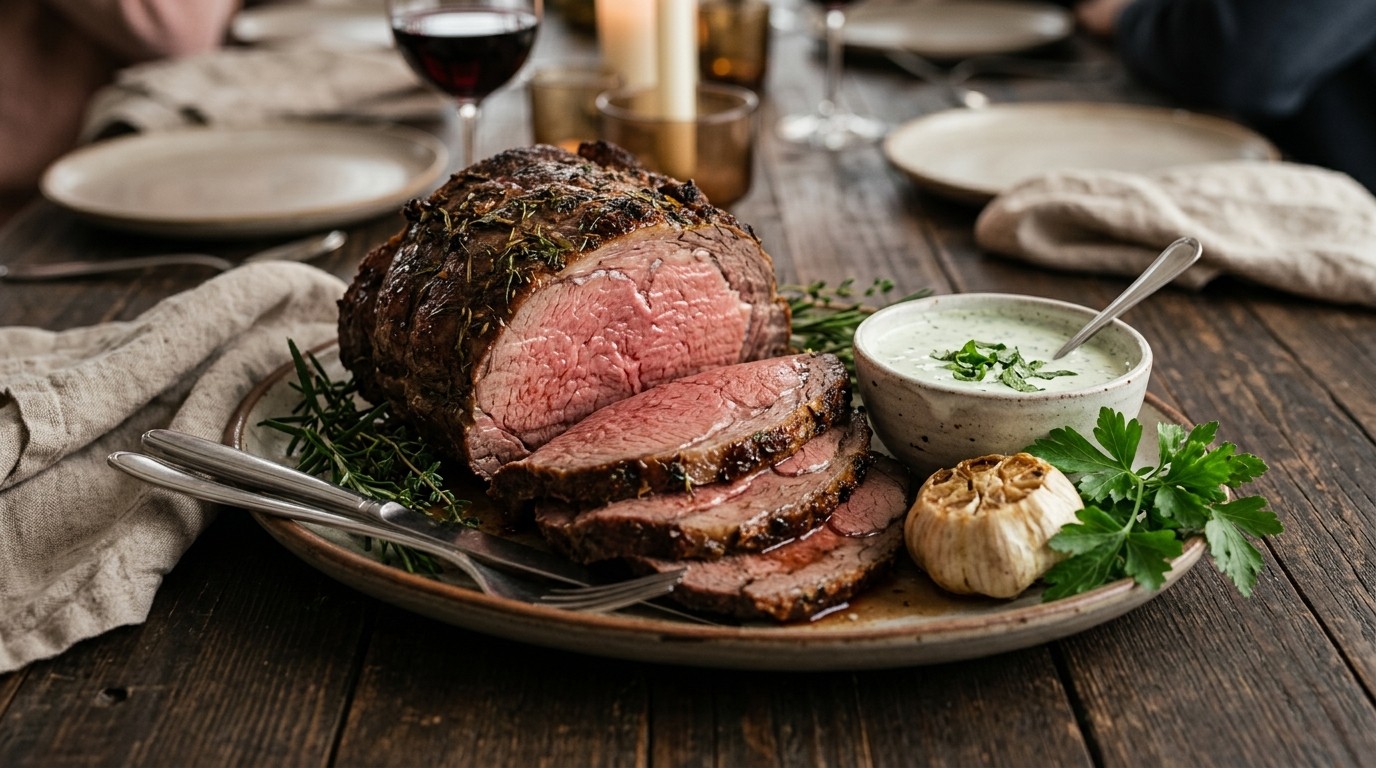 Rosbief uit de Oven met Muntsaus