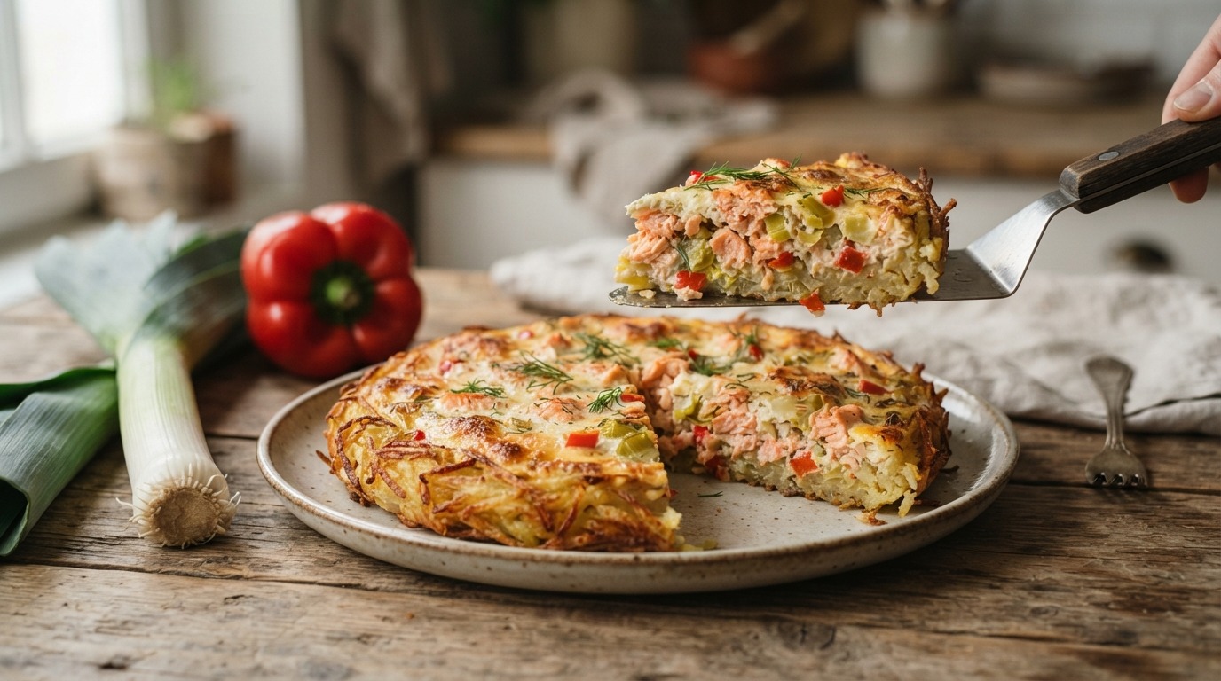 Röstitaart met zalm