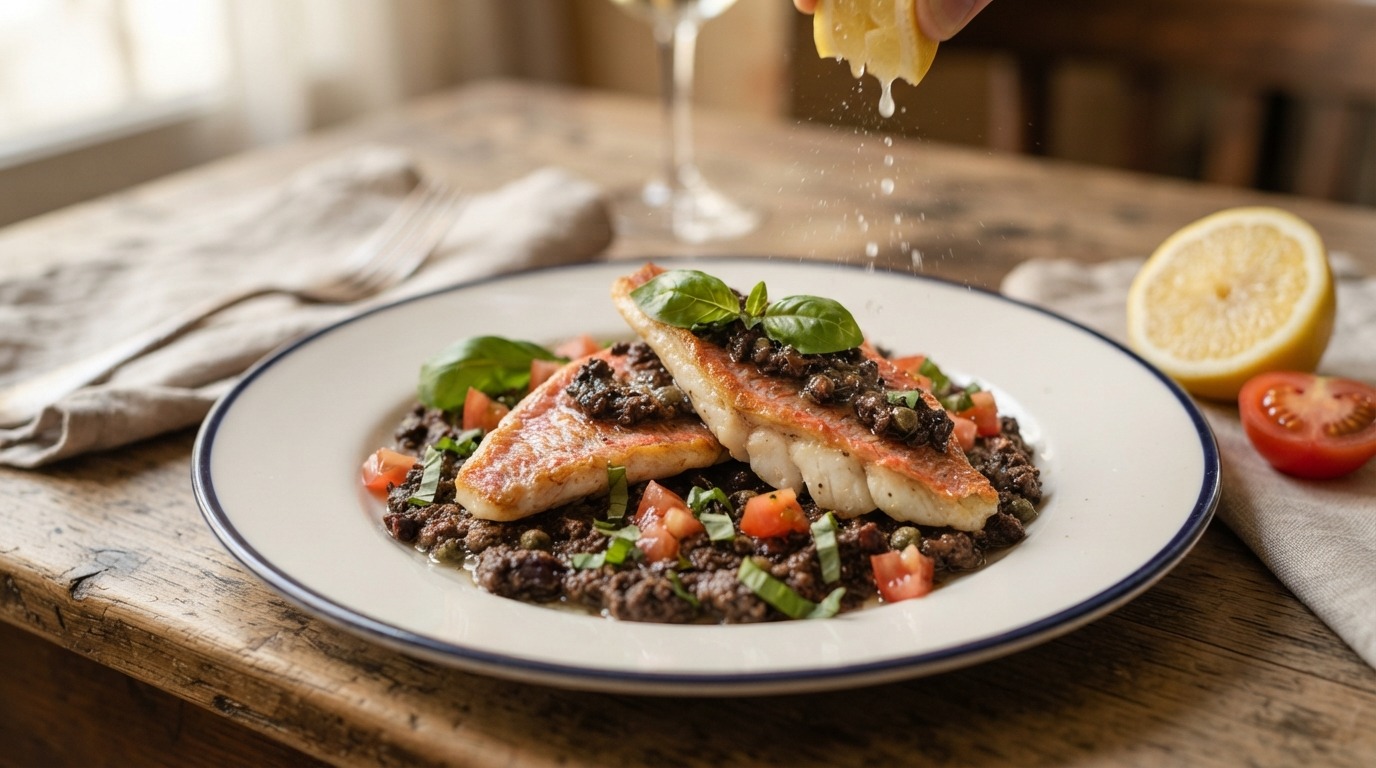 Rougets à la Tapenade Noire