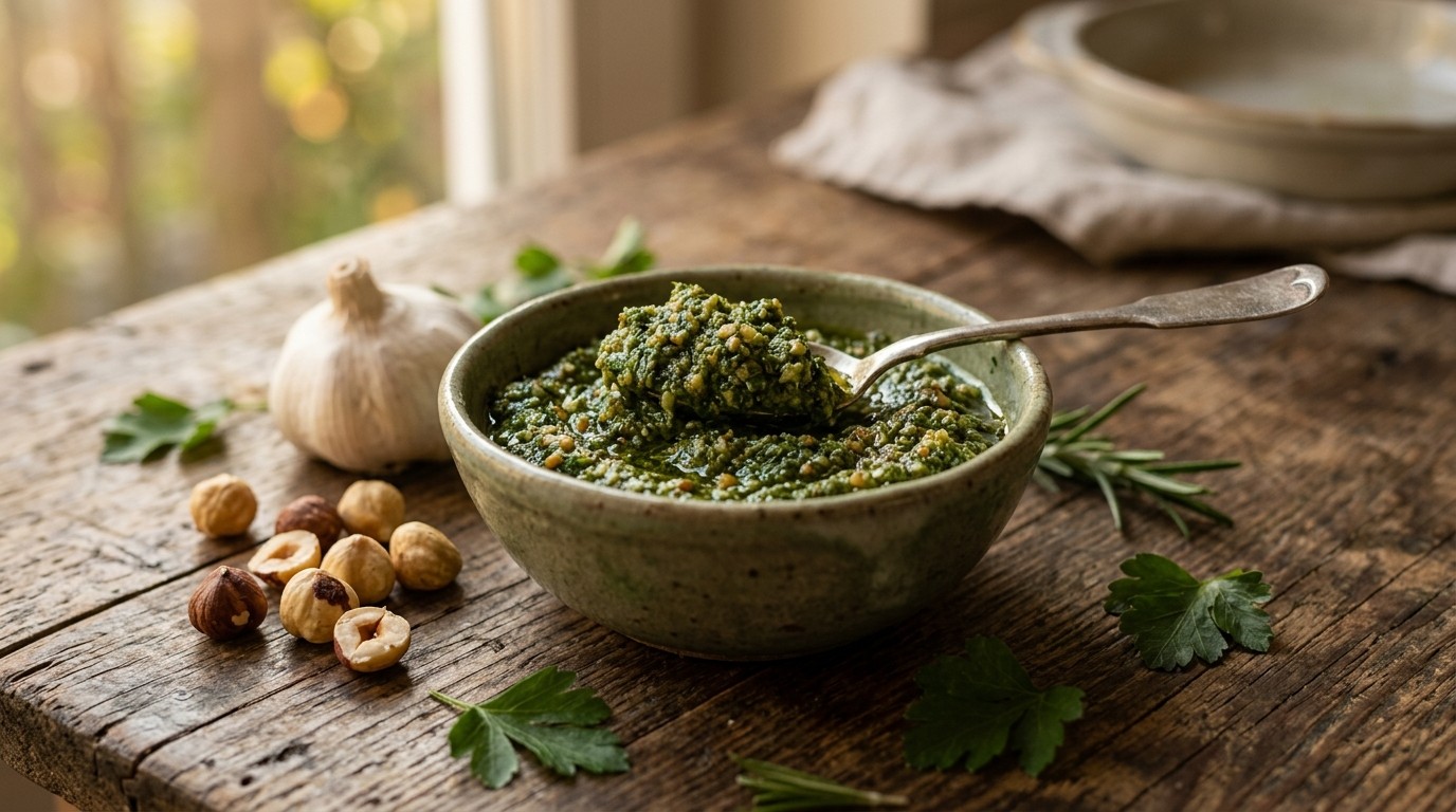 Rozemarijn-peterseliepesto