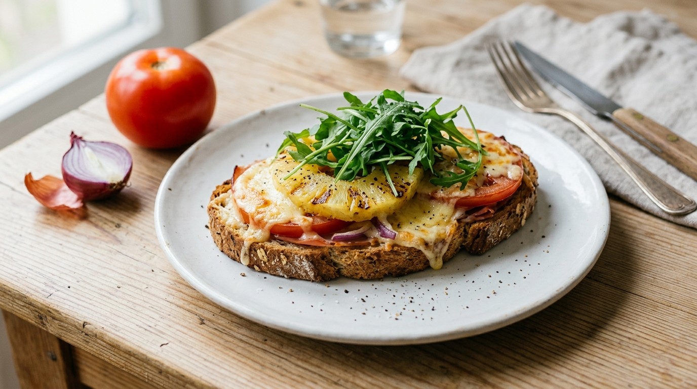 Rucola/hawaii toast