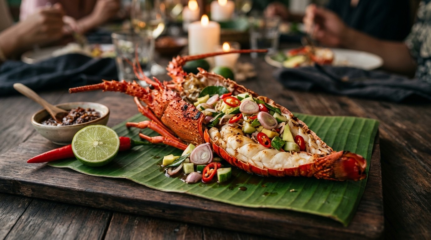 Rujak Udang Karang (kreeft)