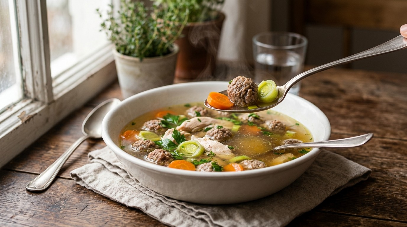 Runderbouillion met kipfilet