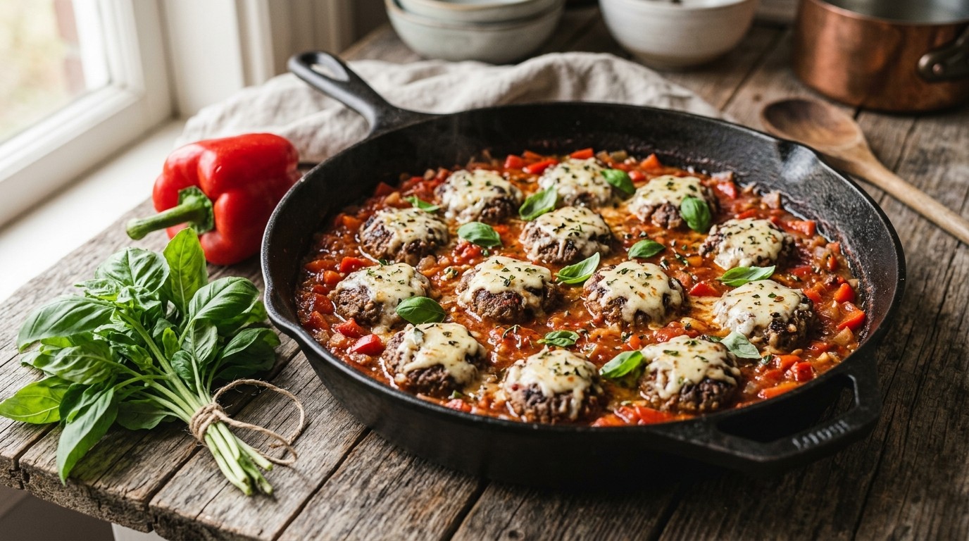 Runderburgertjes met tomatensaus