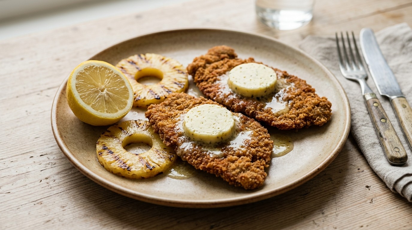 Runderschnitzels met frisse boter