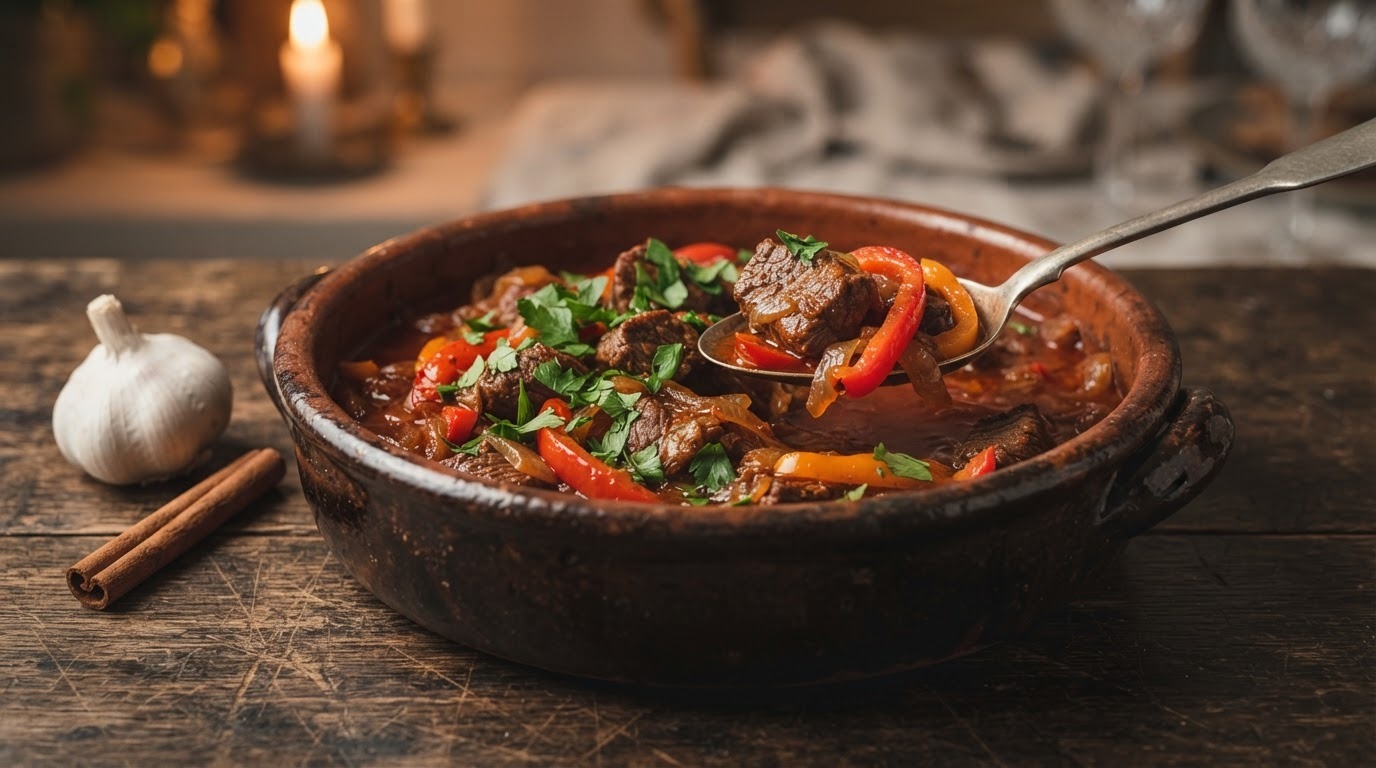 Runderstoofpotje met paprika