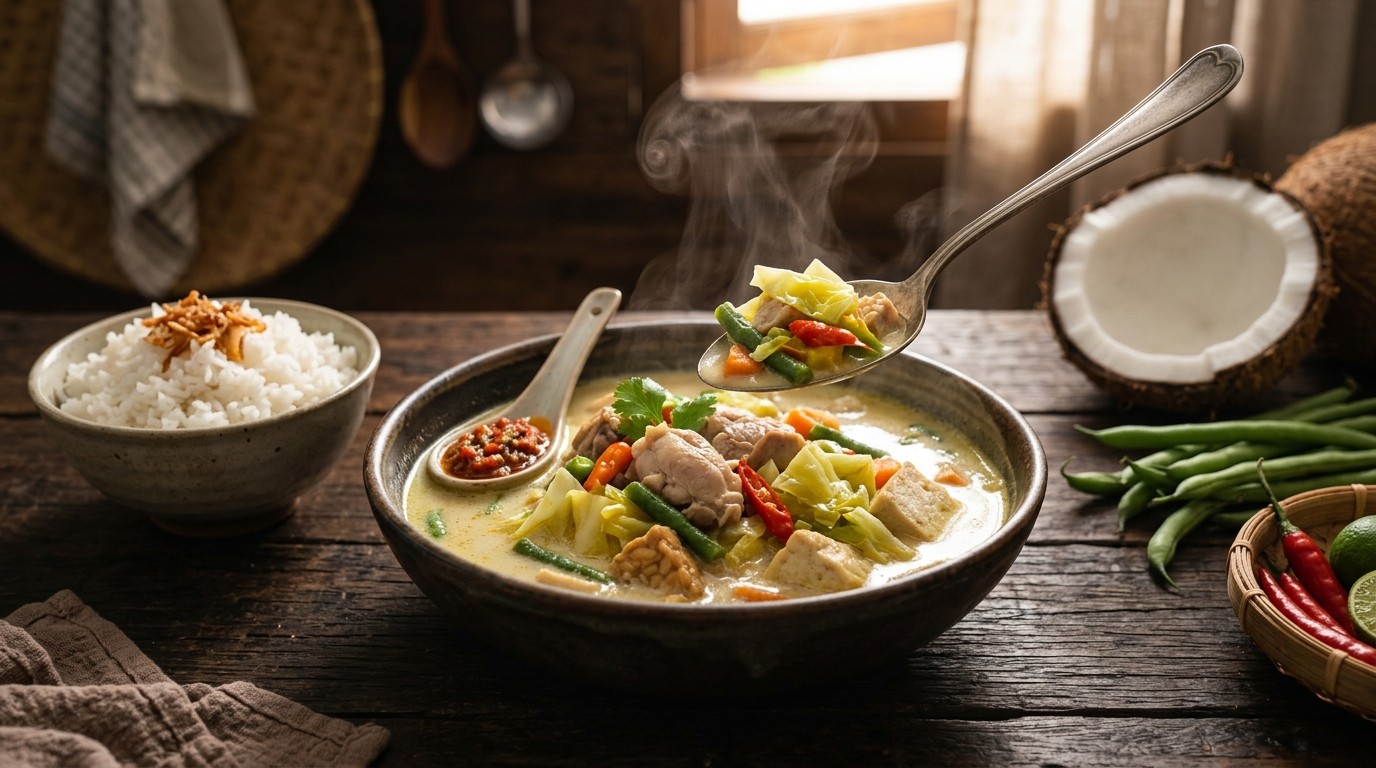 Sajoer Lodeh Ajam (groente-kippensoep)