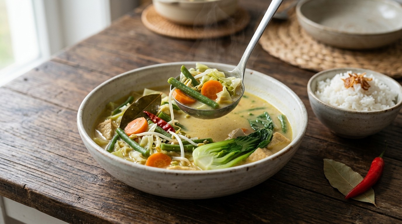 Sajoer Lodeh (groenten in Bouillon)