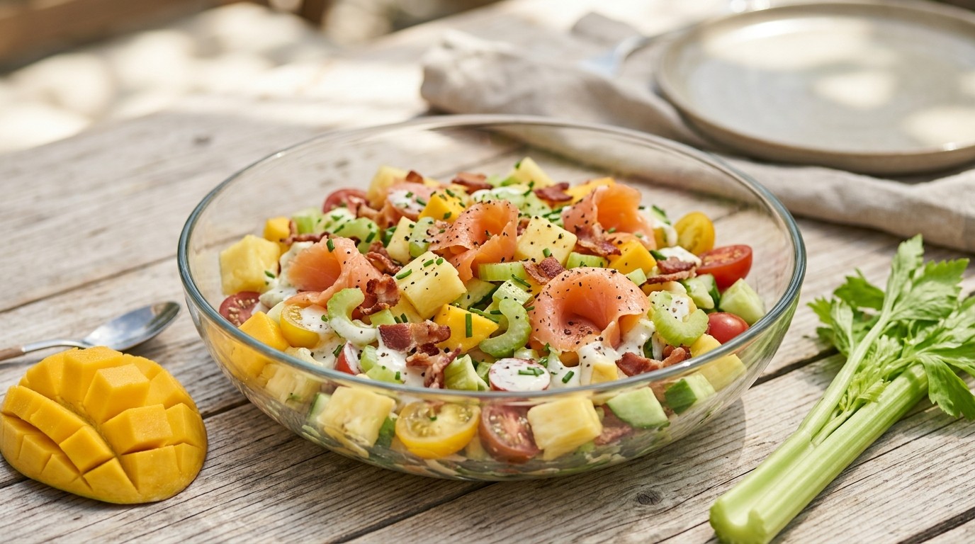 Salade Fruit vis Vlees