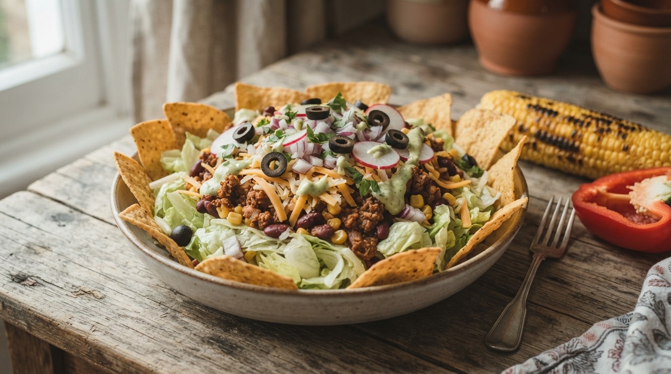 Salade met een tik van de taco