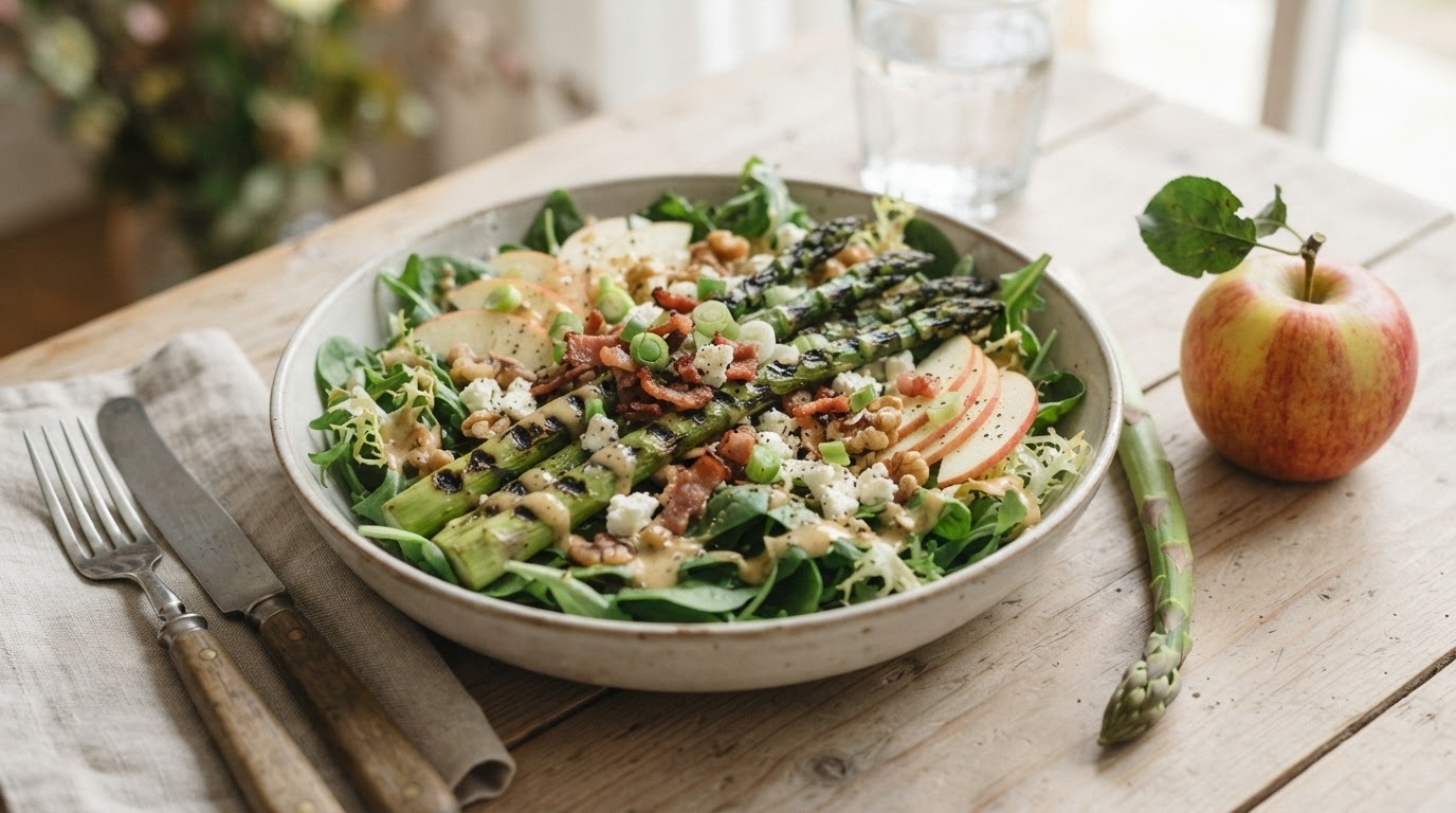 Salade met gegrilde asperges