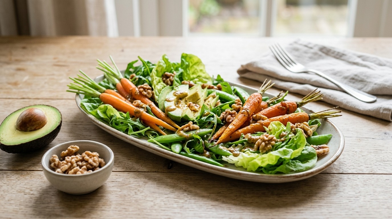 Salade met jonge bospeen
