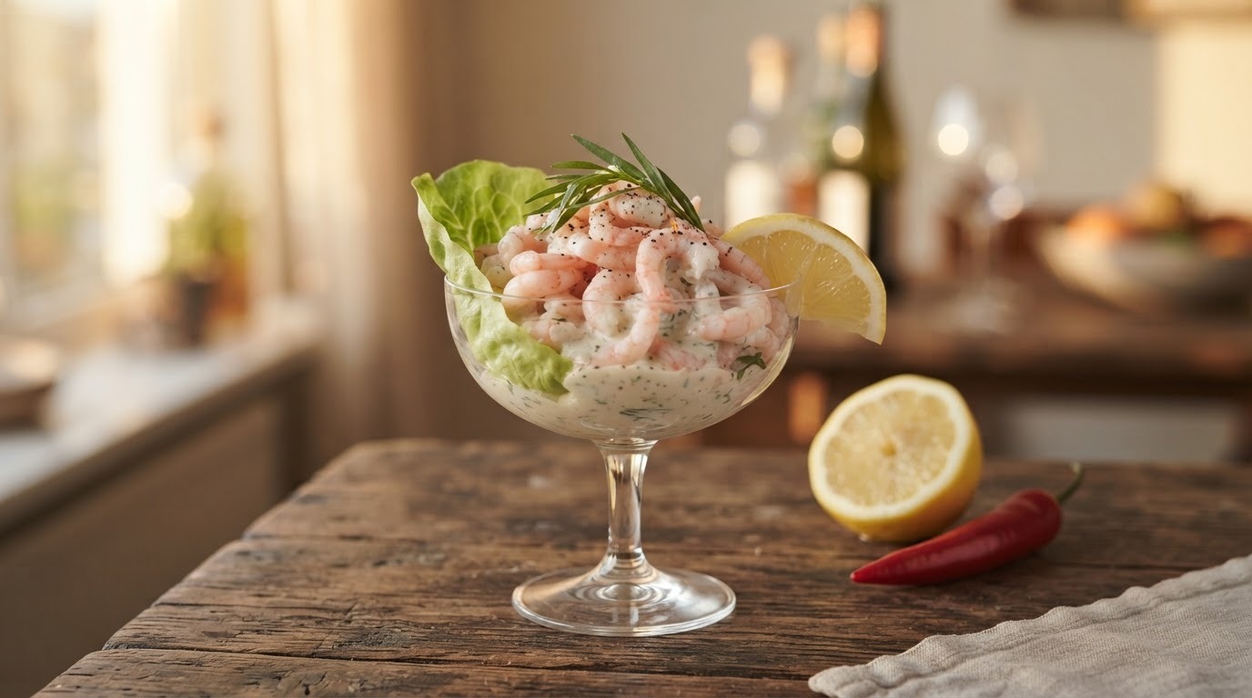 Salade van hollandse garnalen