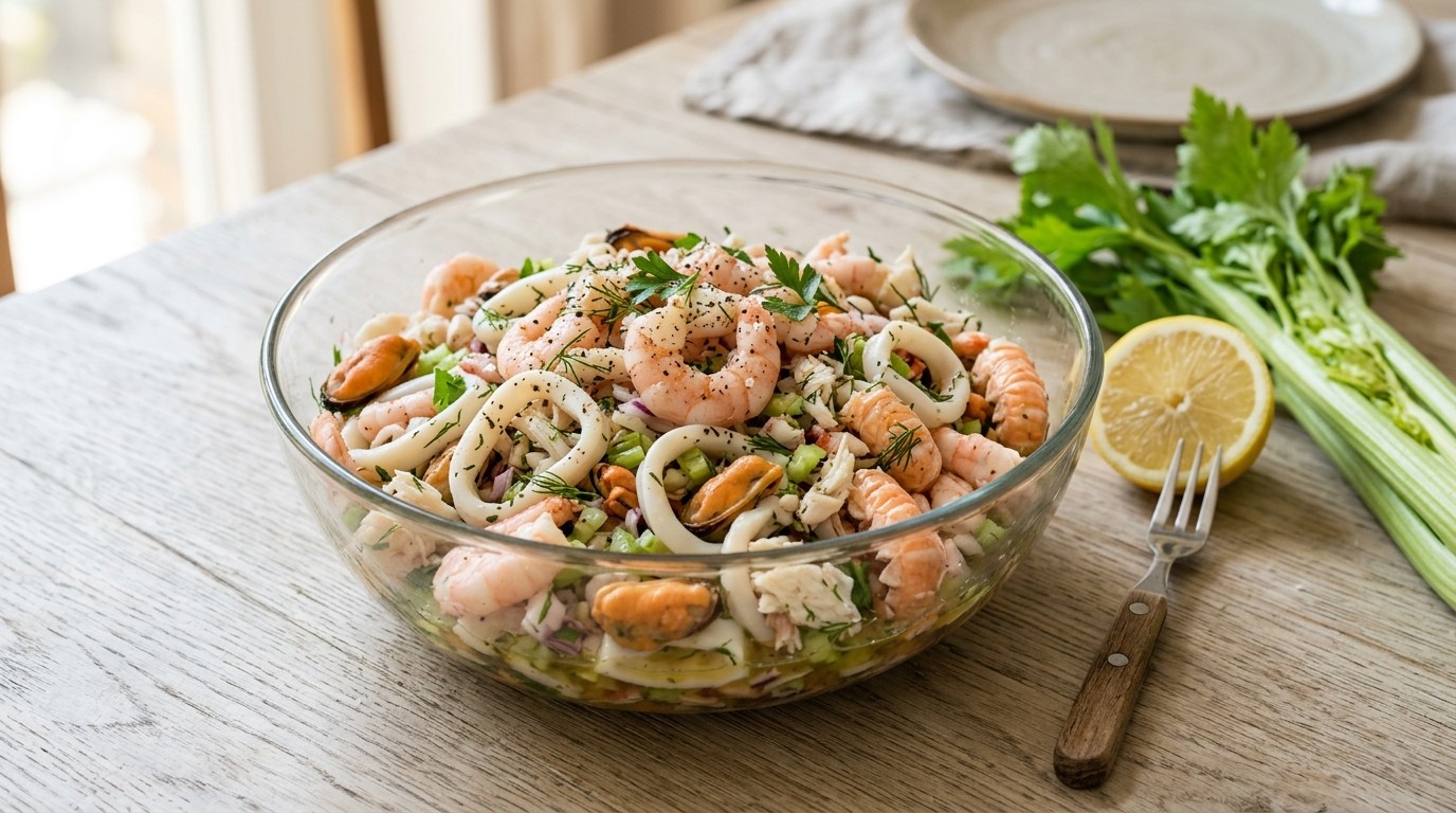 Salade van zeevruchten