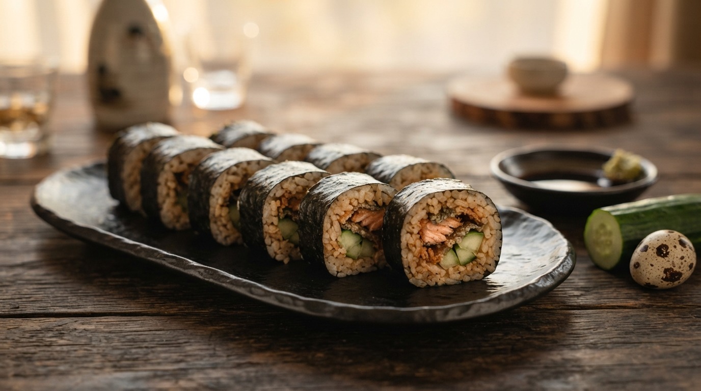 Salmon skin sushi