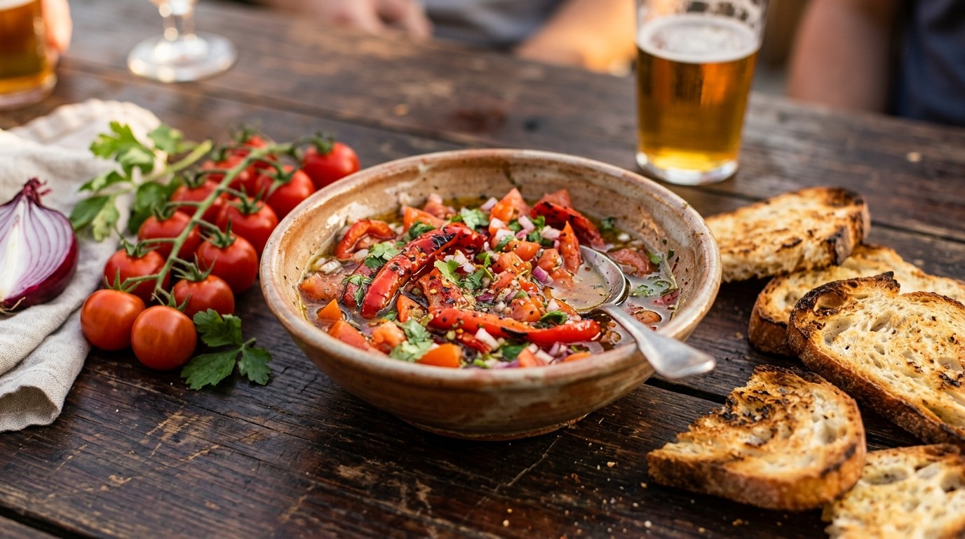 Salsa paprika en tomaat