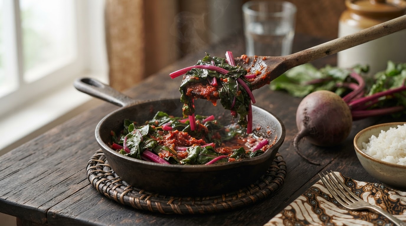 Sambal goreng daon Rode Biet