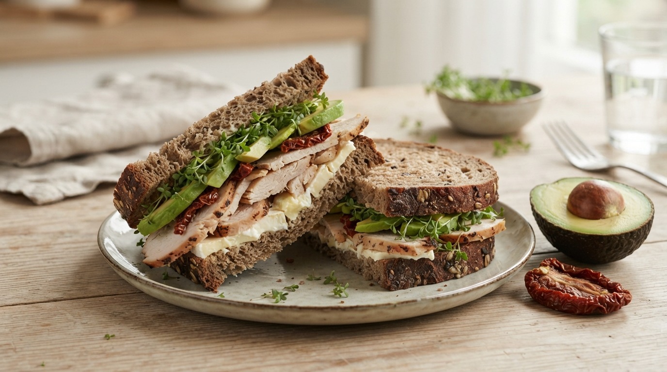 Sandwich gerookte kip