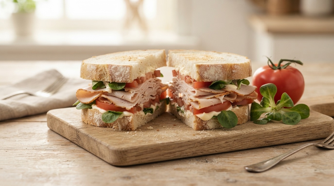 Sandwich met kalkoenfilet