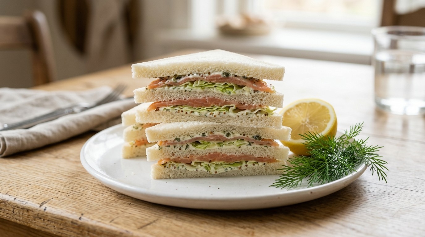 Sandwiches gerookte zalm