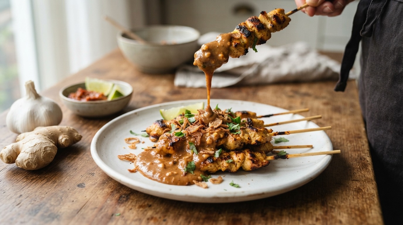 Sate met Pindasaus