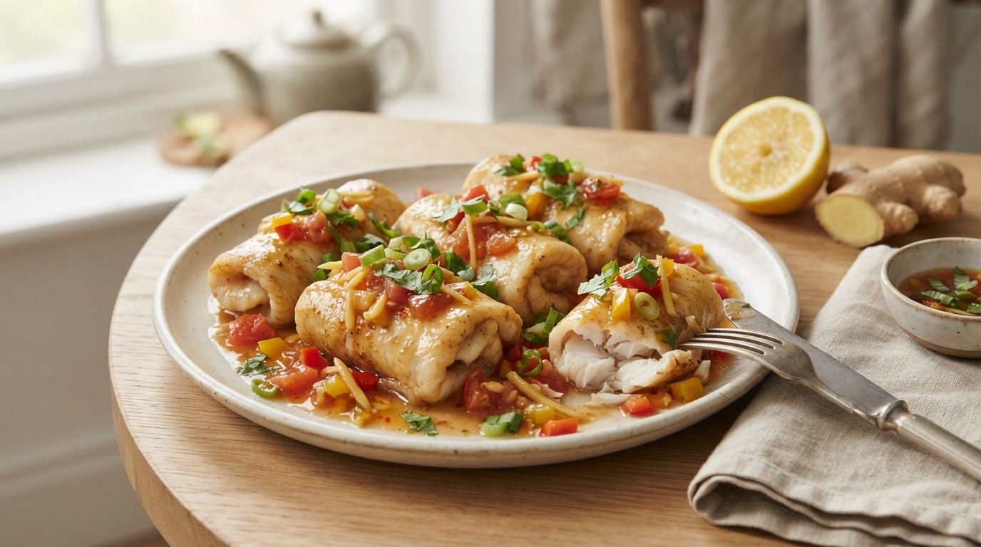 Scholfilets met zoetzure saus