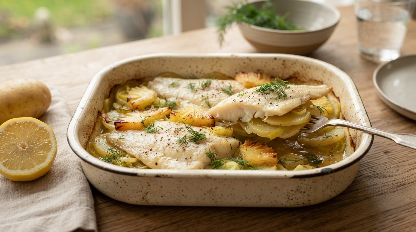 Scholfilets uit de oven