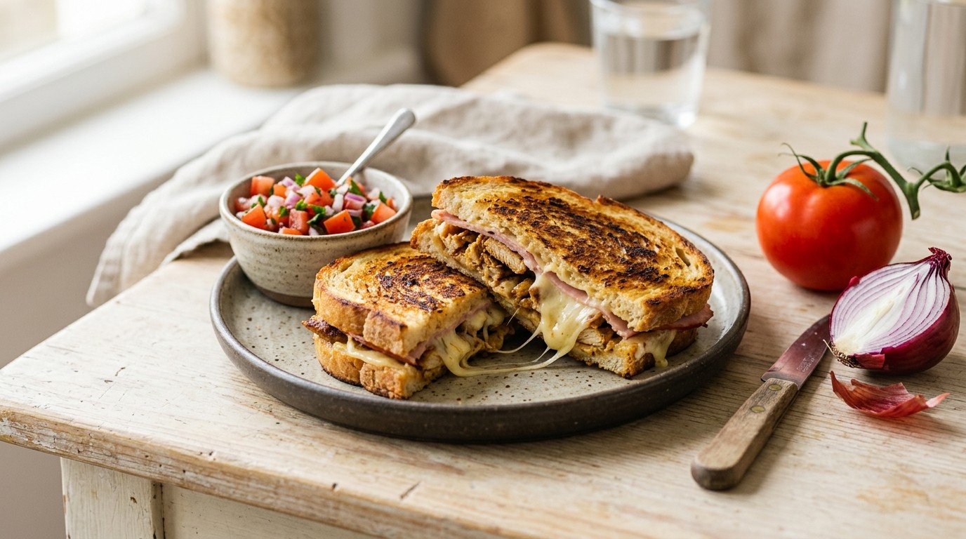 Shoarmatosti met tomatensalsa