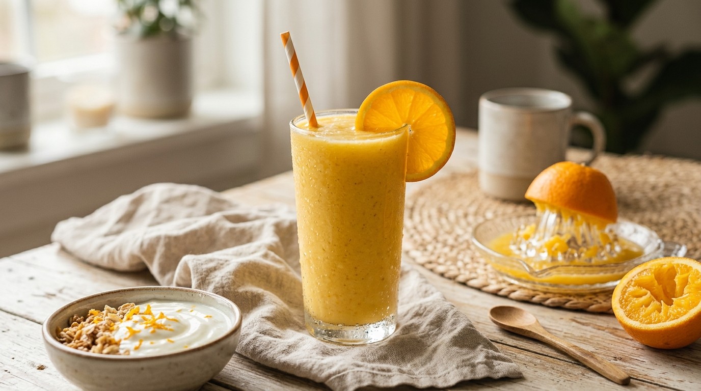 Sinaasappel-bananen Smoothie