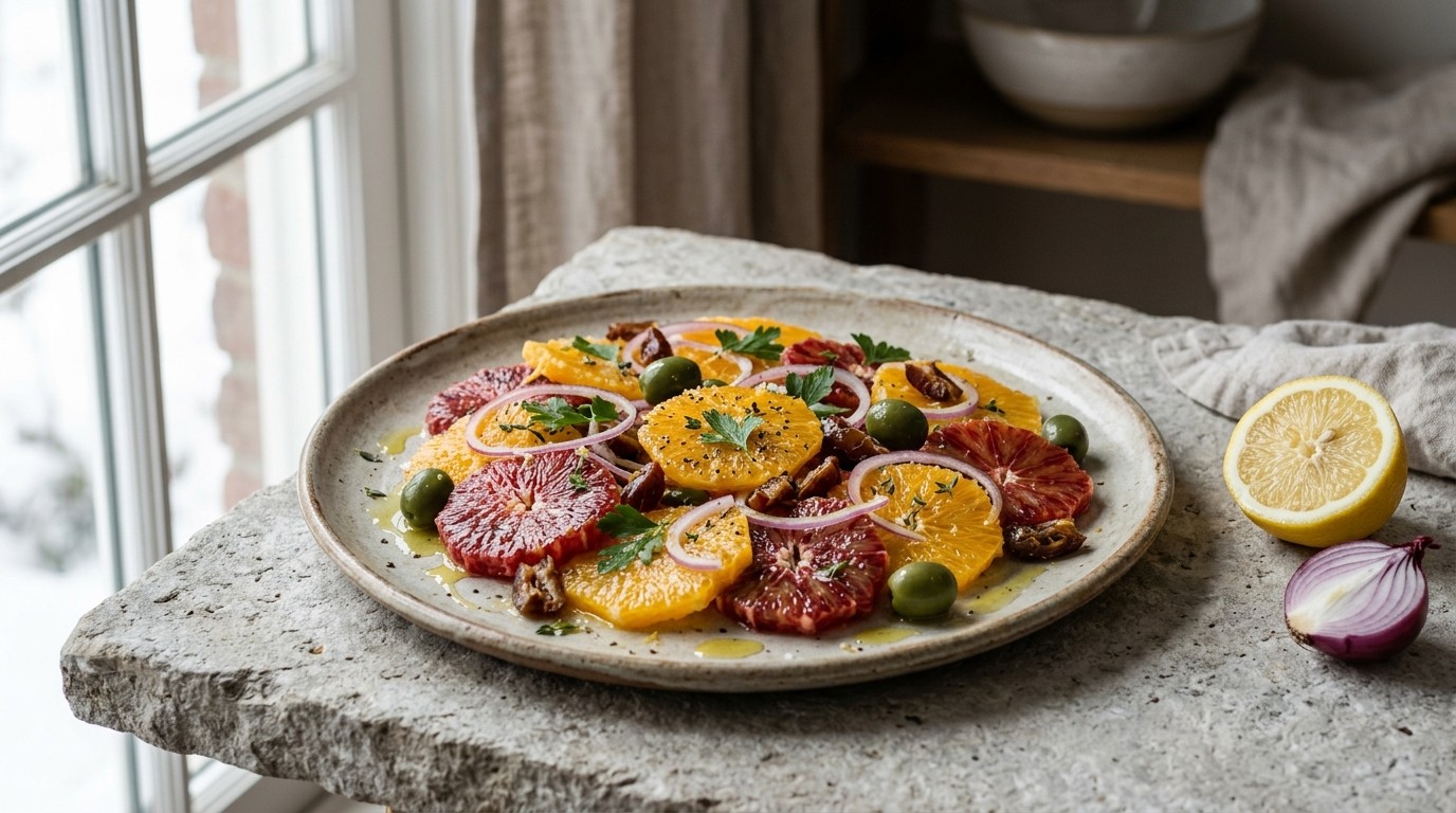 Sinaasappelsalade met Olijven