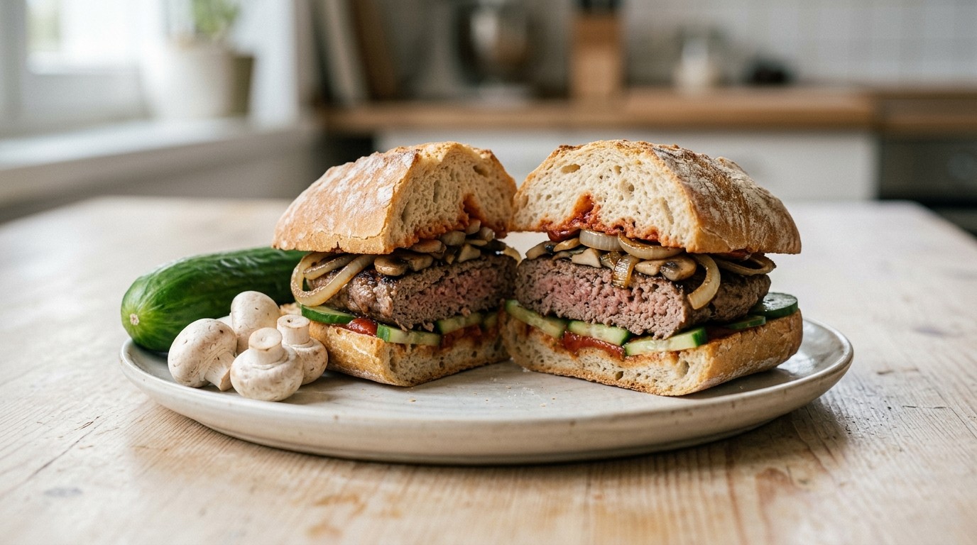 Slank broodje hamburger