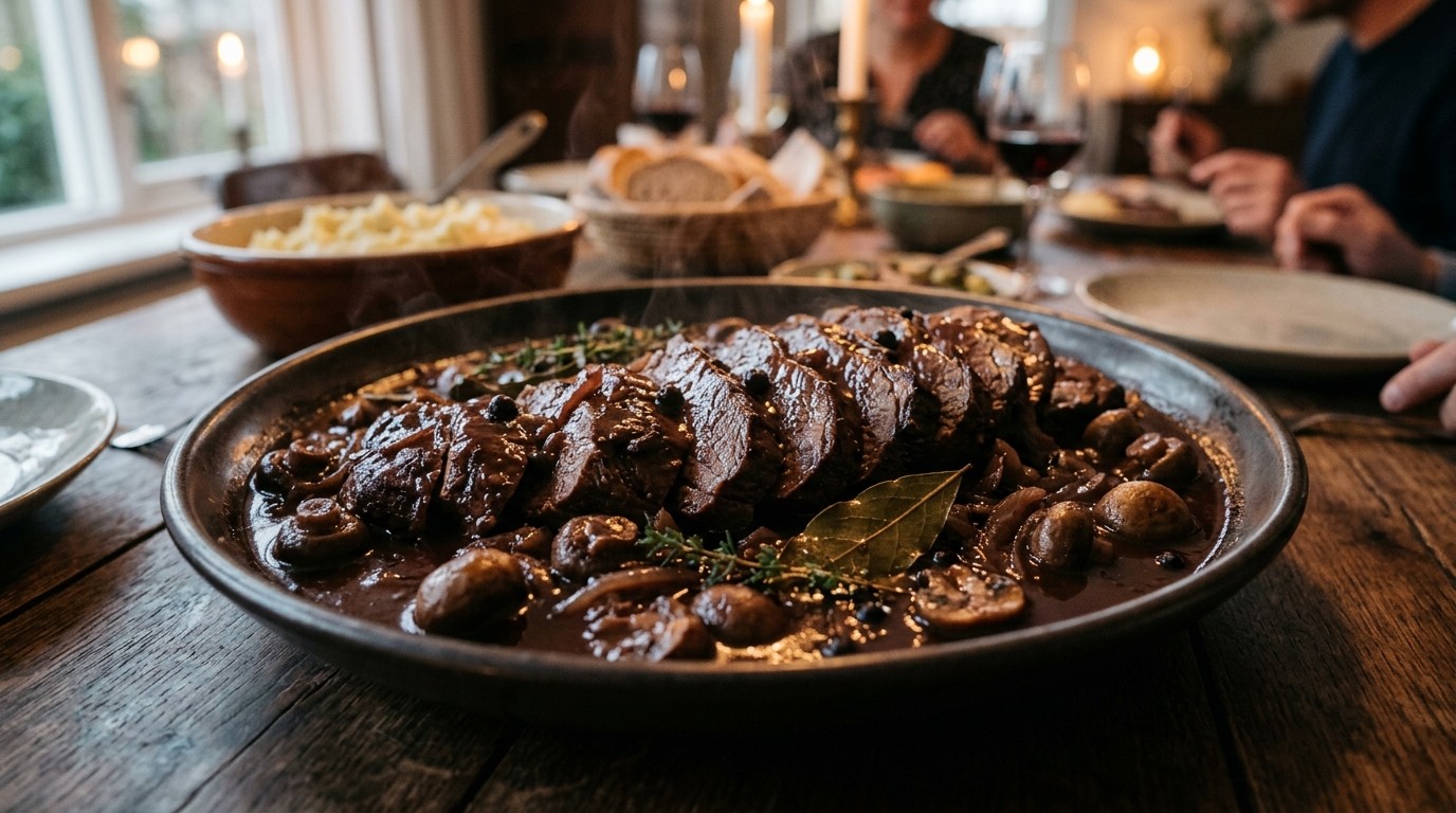 Smoorvlees met Rode Wijnsaus Voor Buffet
