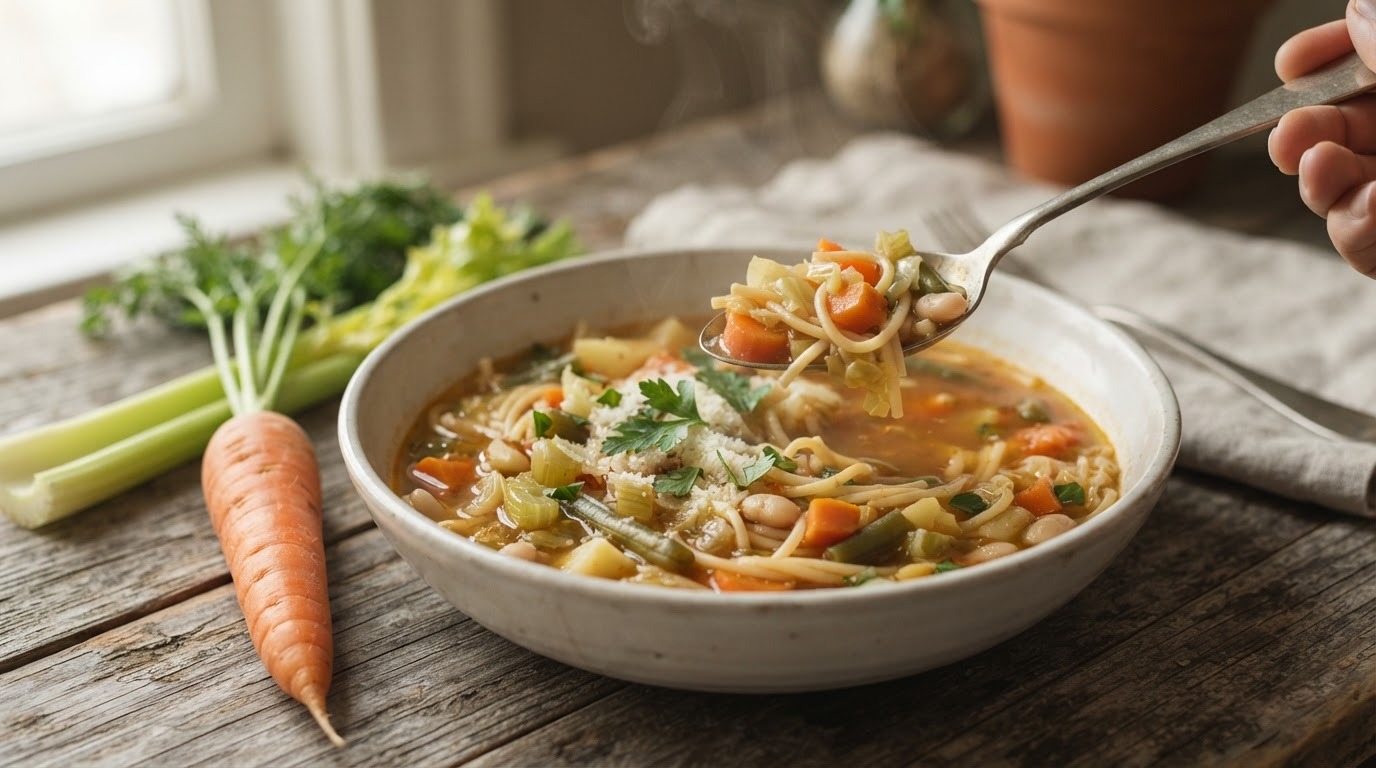 Snelle minestrone soep
