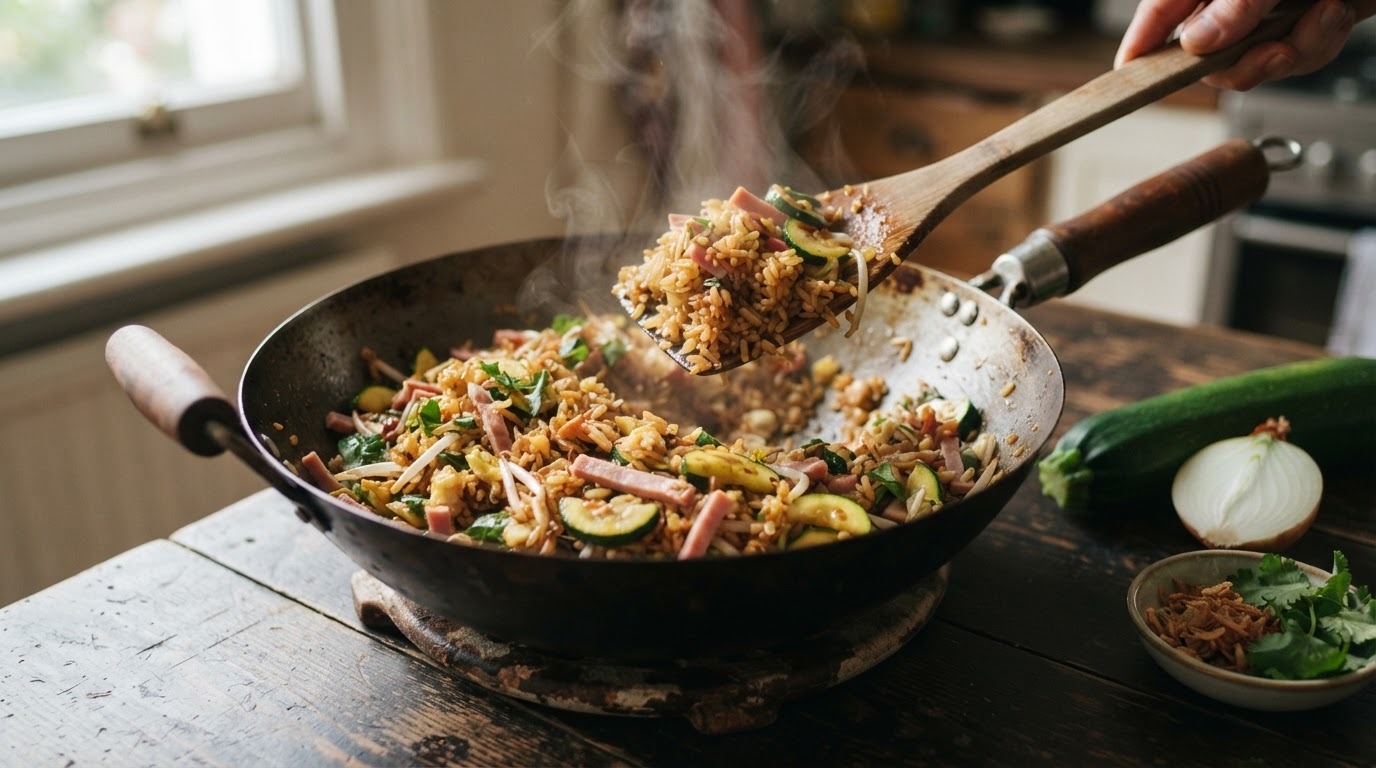 Snelle nasi met verse groenten