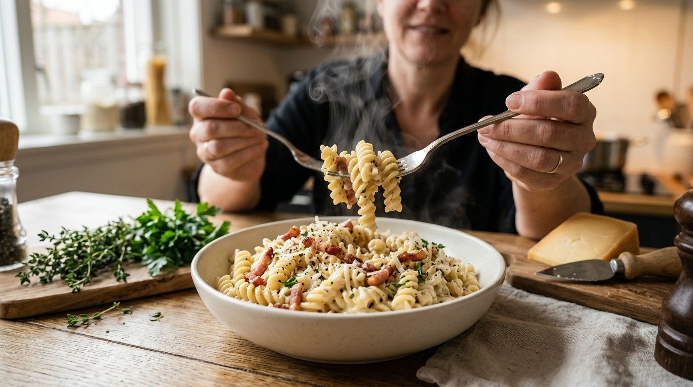 Snelle Pasta Carbonara