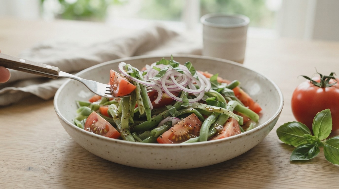 Snijbonen-tomatensalade