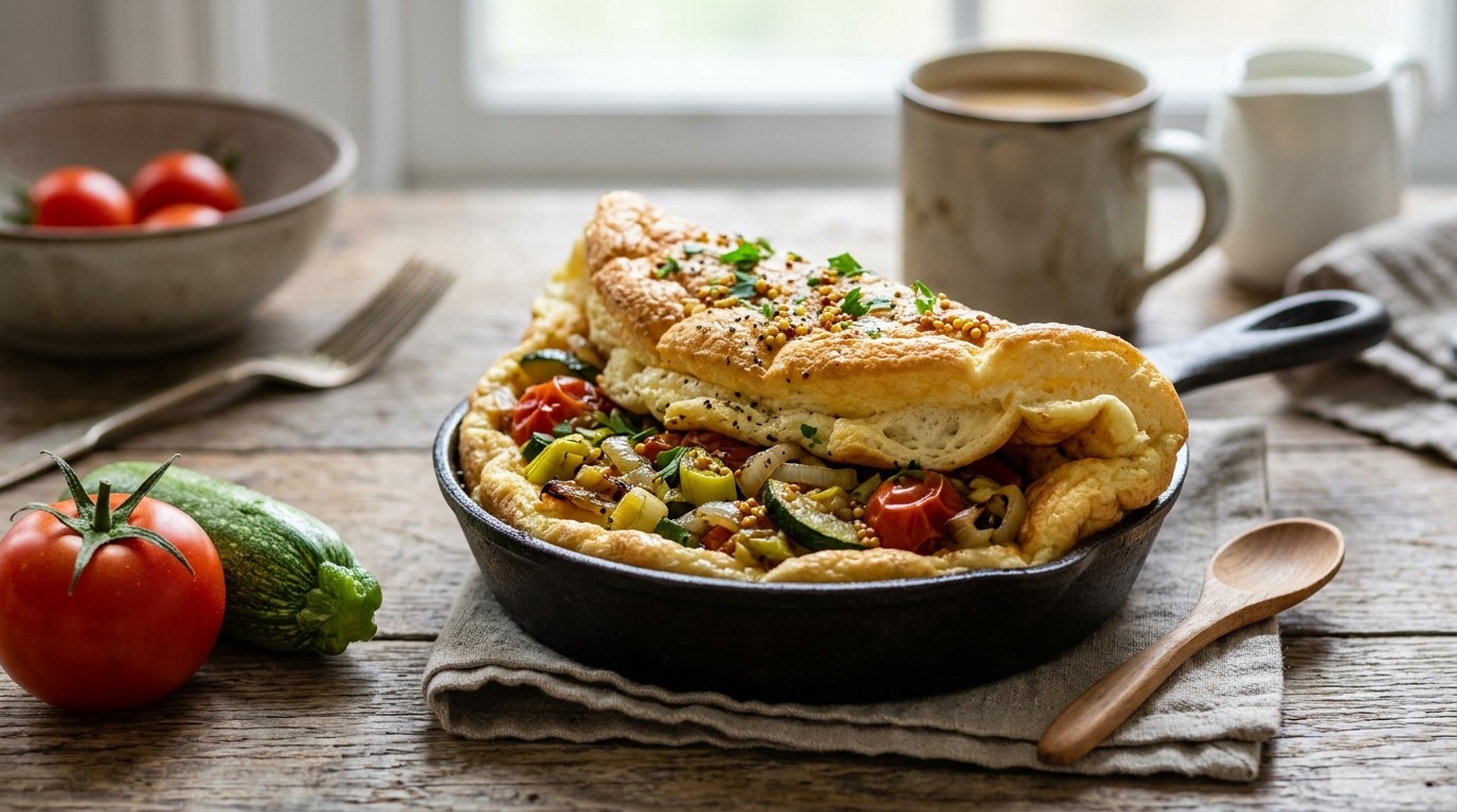 Souffléomelet met Groenten