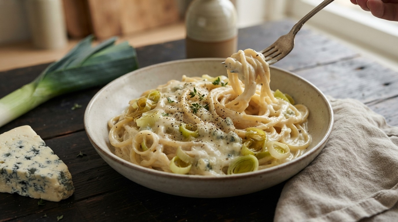 Spaghetti met danish bluesaus