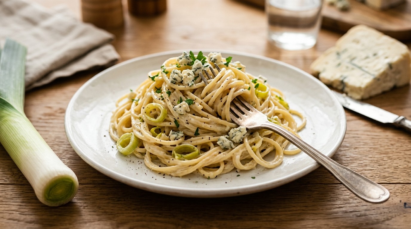 Spaghetti met gorgonzolasaus