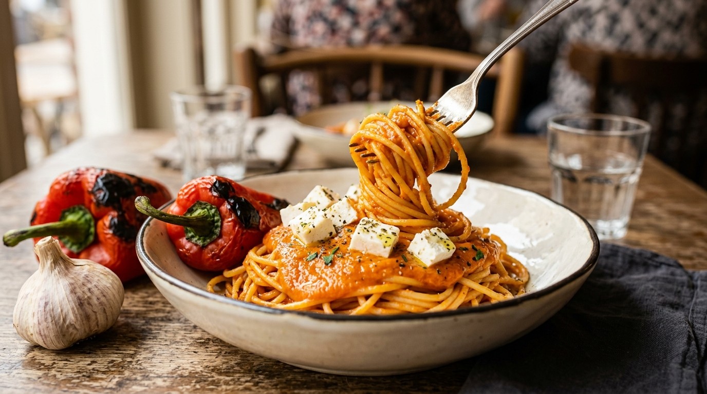 Spaghetti met Paprikasaus