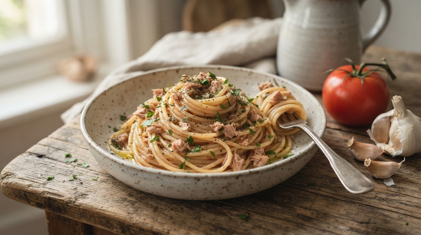 Spaghetti met tonijn