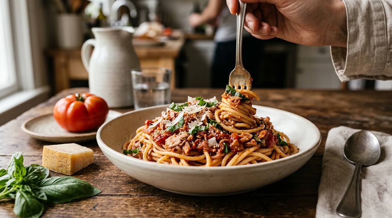 Spaghetti met Tonijnsaus