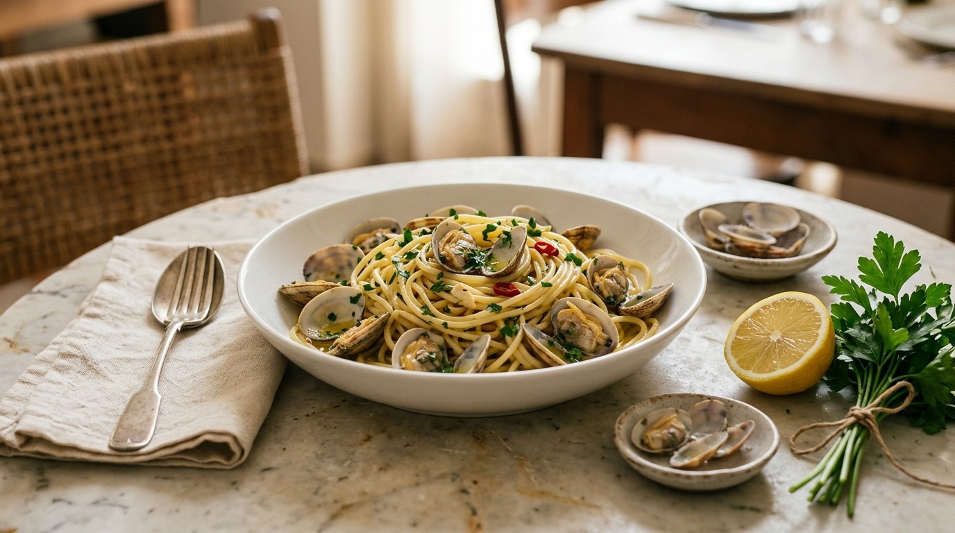 Spaghetti Vongole op z'n Siciliaans