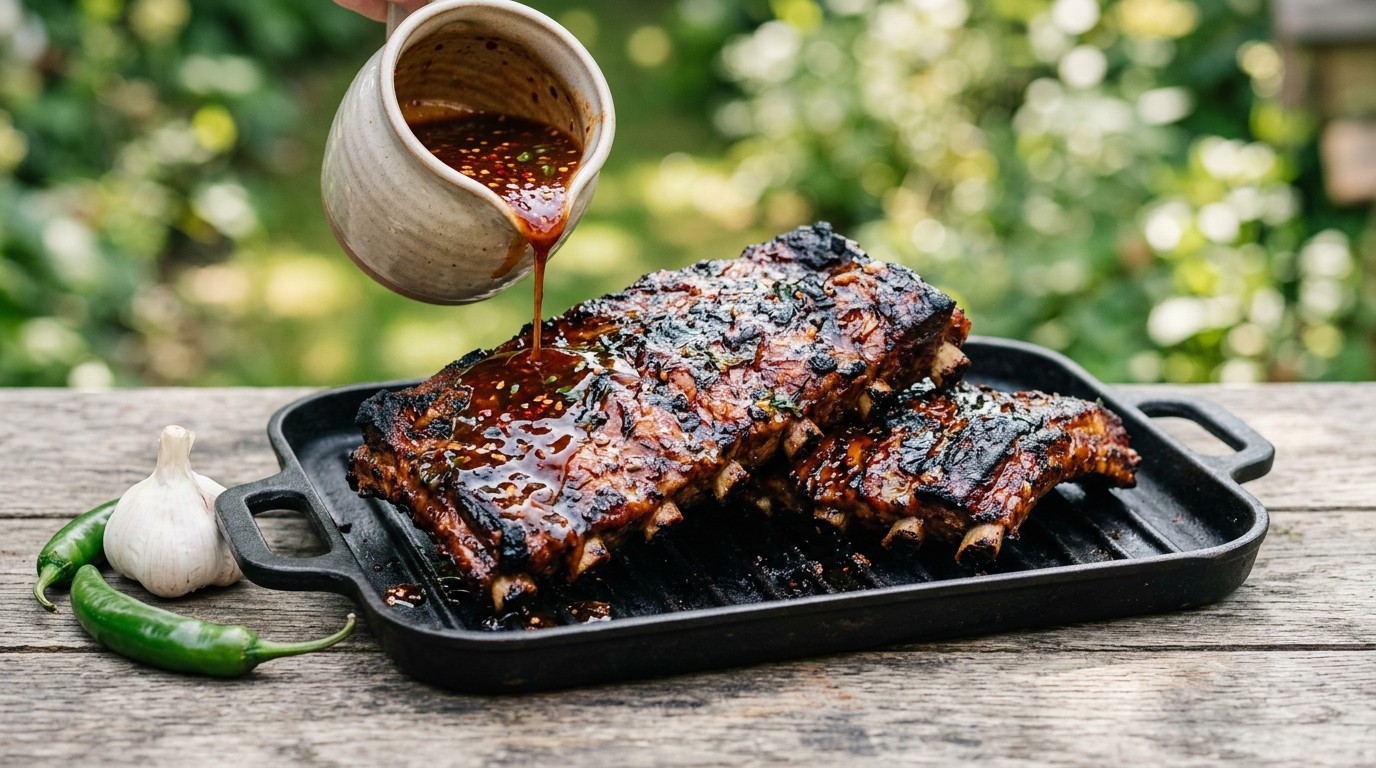 Spare-ribsmarinade met honing en citroensap