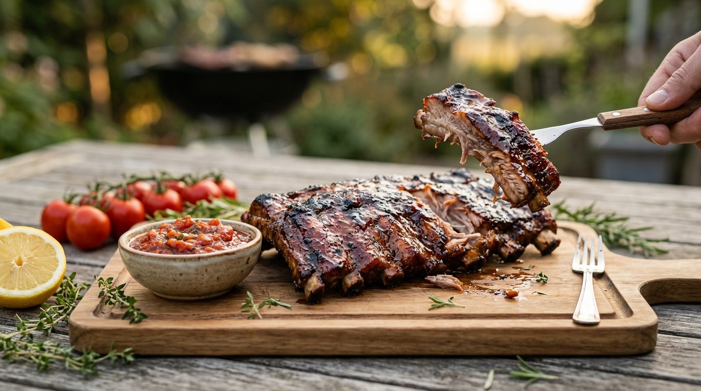 Spareribs met Tomatenchutney