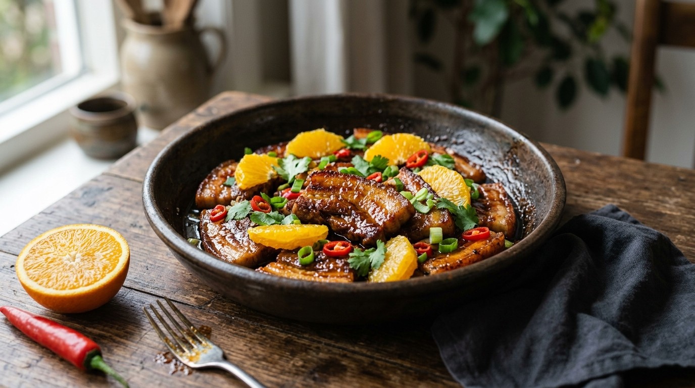 Speklapjes met Ketjap en Sinaasappel