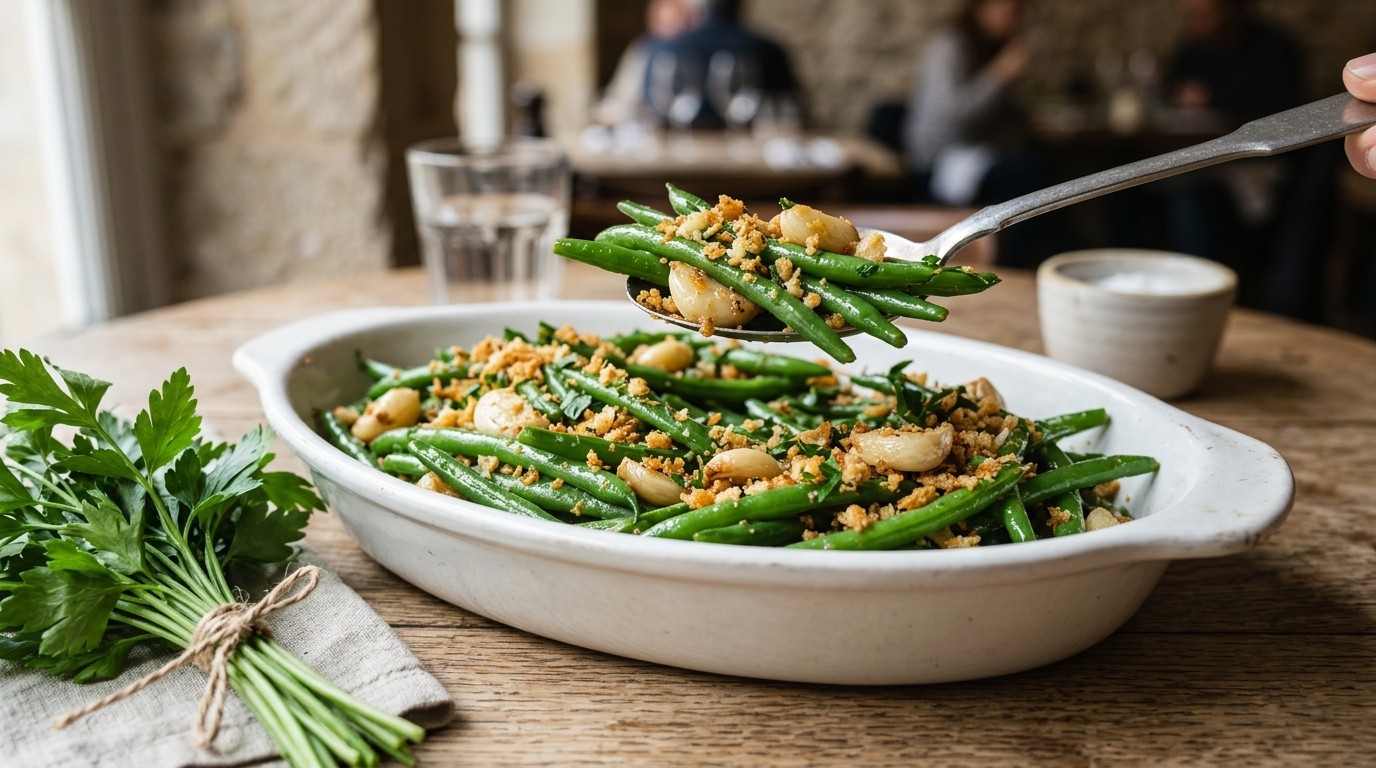 Sperziebonen met knoflook
