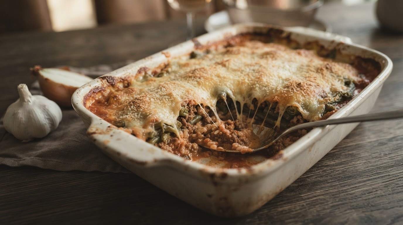Sperziebonen ovenschotel