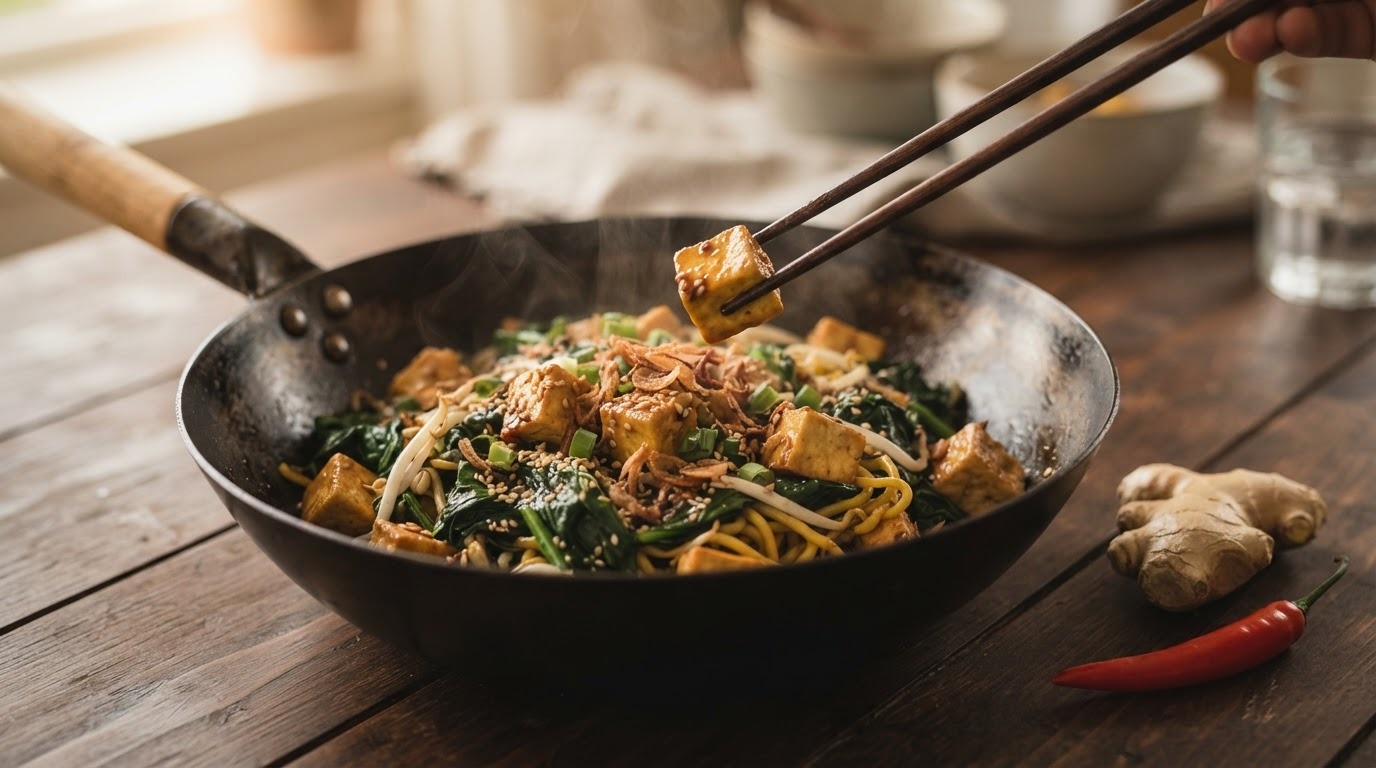 Spinazie met tofu